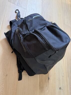 Demarini Voodoo OG Backpack - Holds 2 Bats Black EUC Baseball Softball + Balls